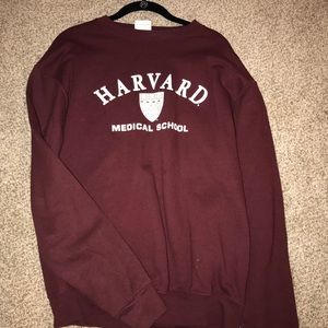 Harvard medical pullover crew neck sweatshirt